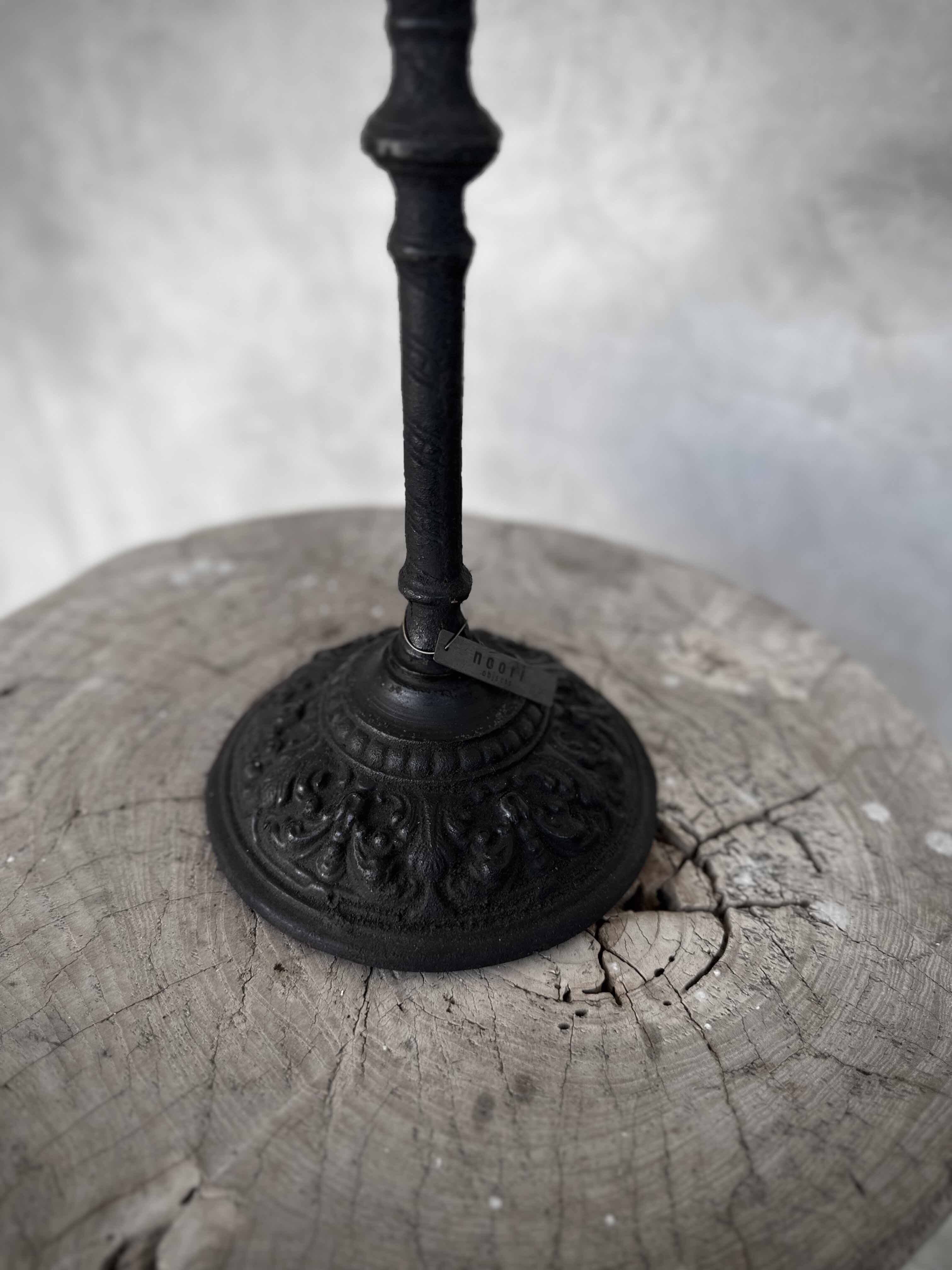 GARIMA cast iron candle holder, antique