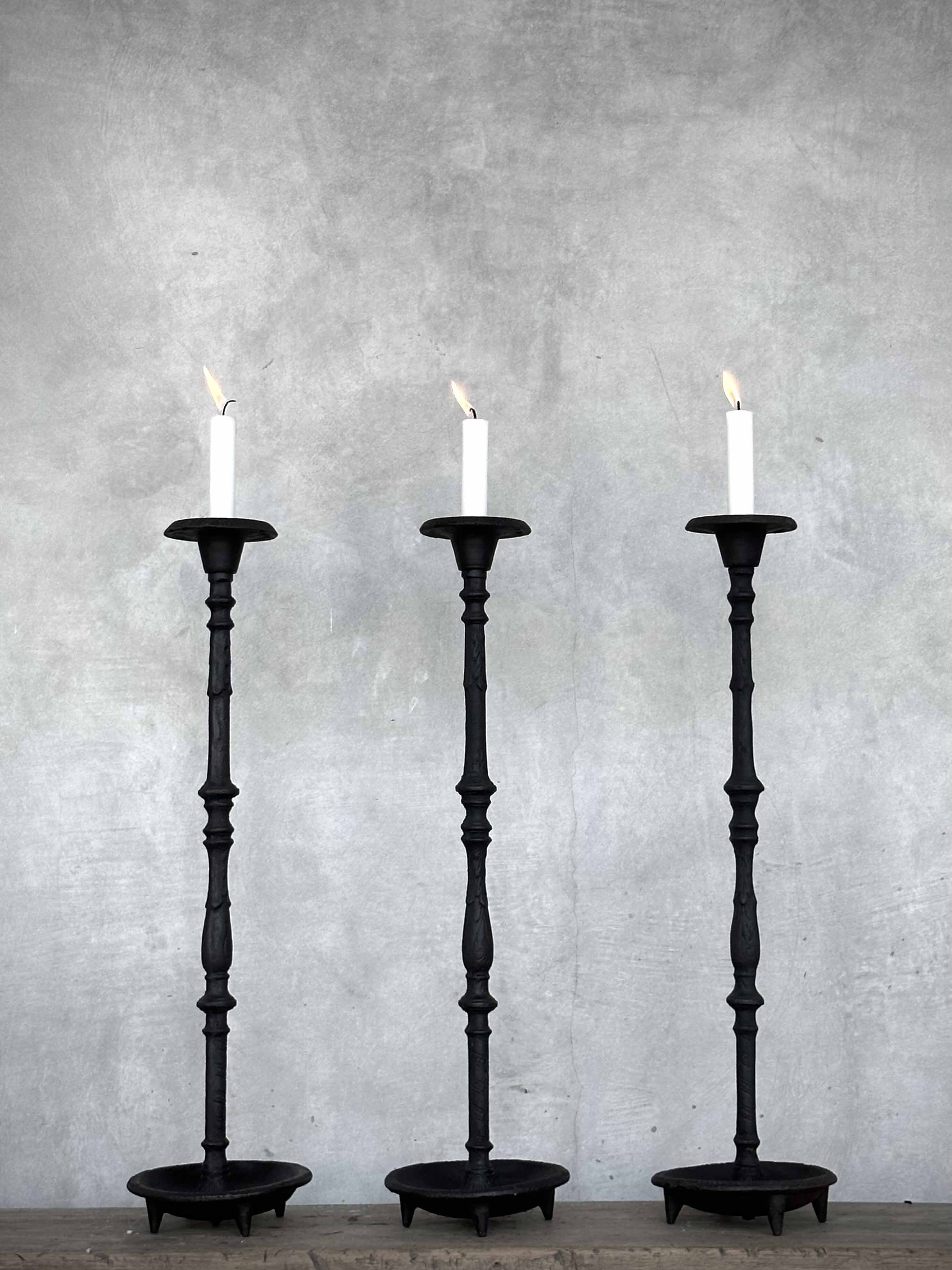 IRA cast iron candle holder, antique