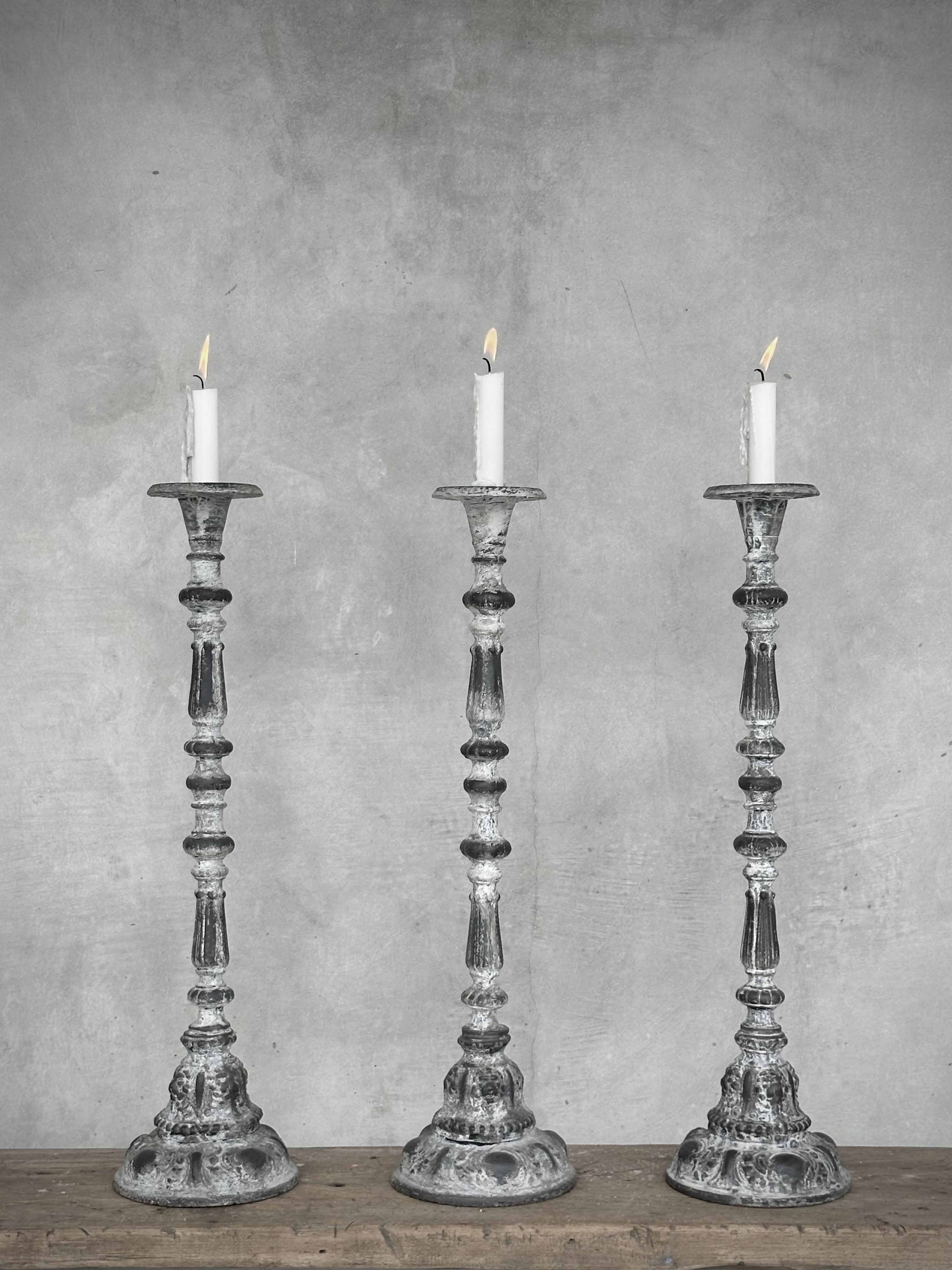 LORA cast iron candle holder, rustic