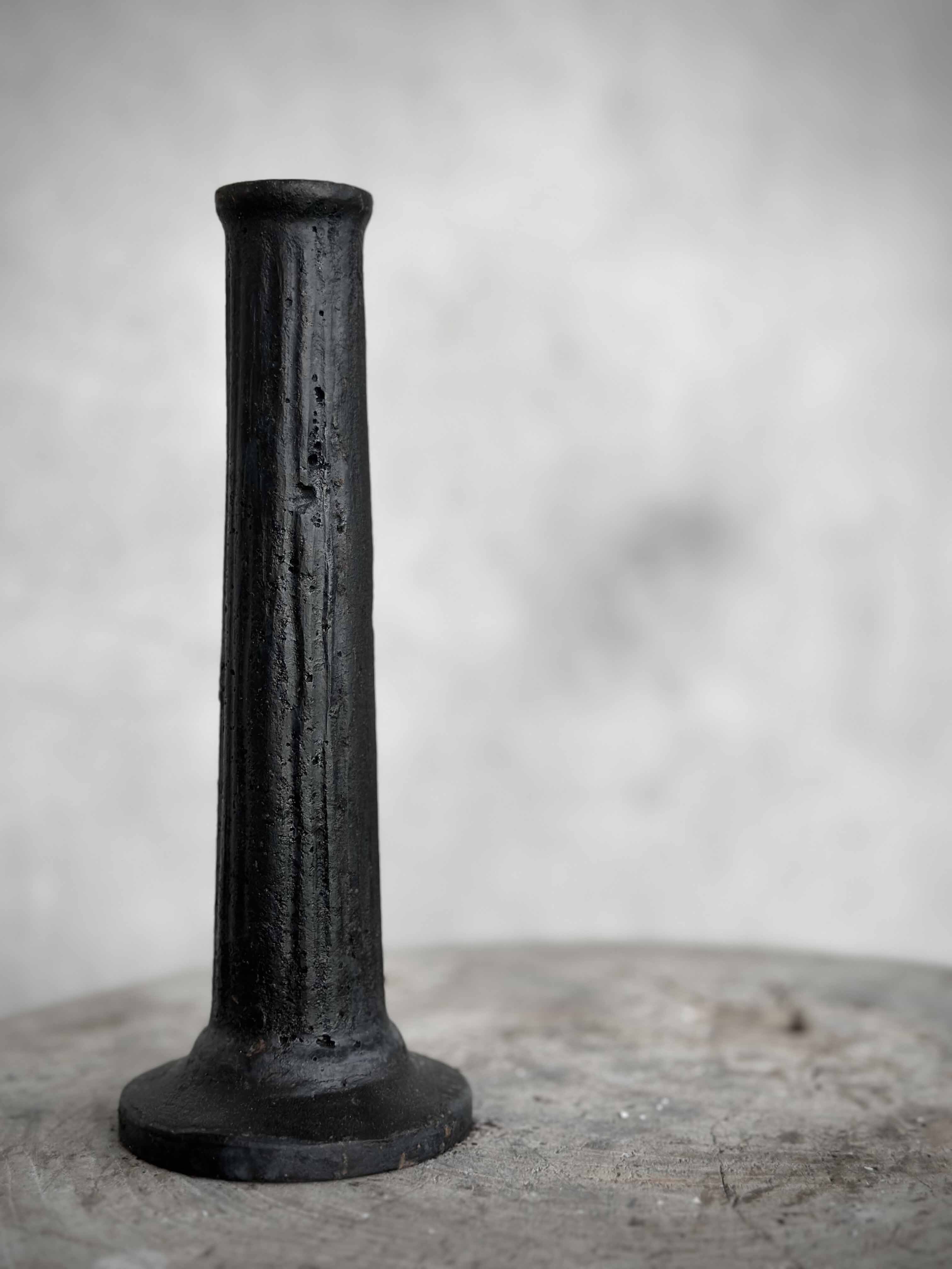 NOVA - S - cast iron candle holder, antique