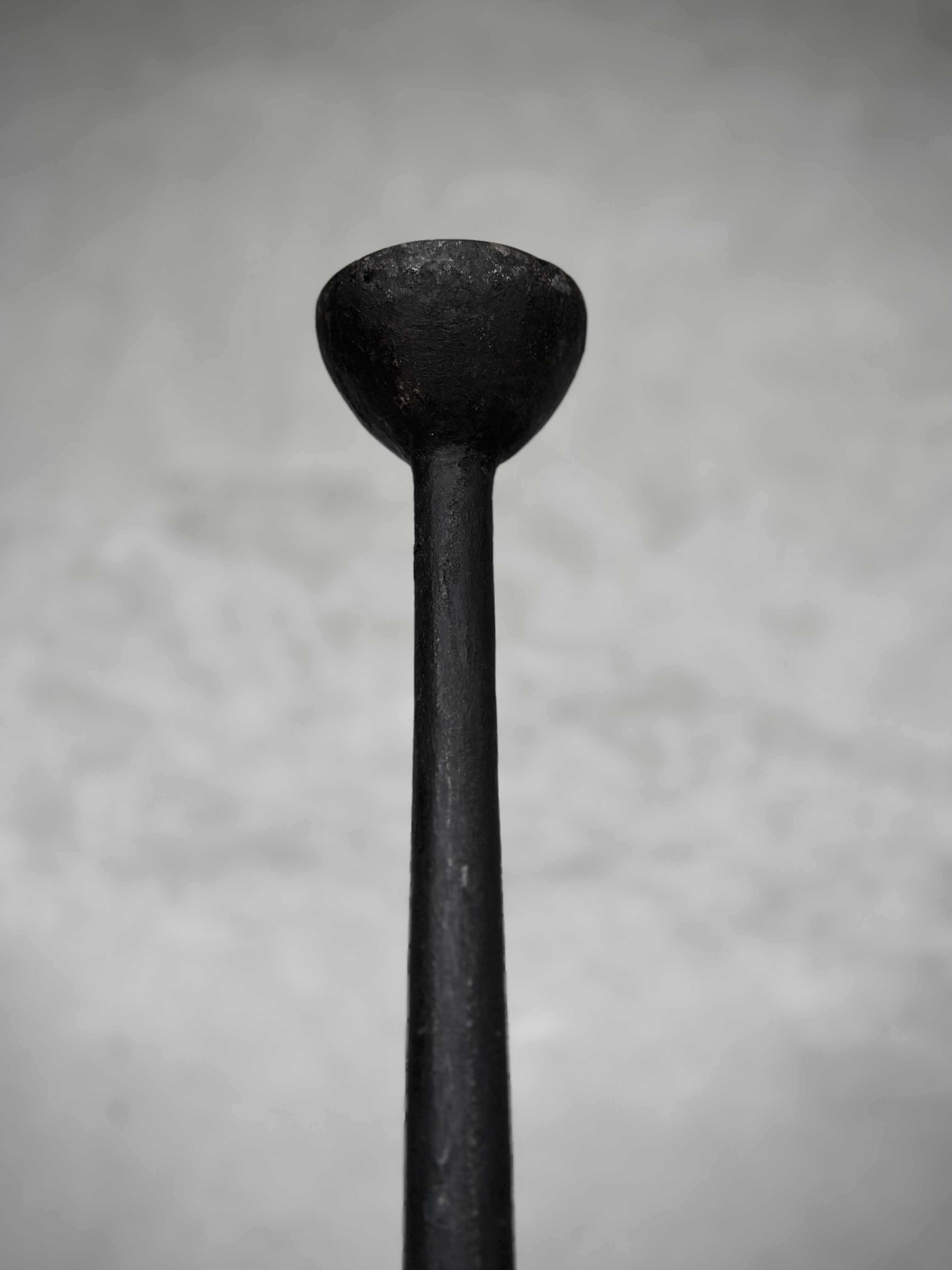 DEVIAN cast iron candle holder, antique