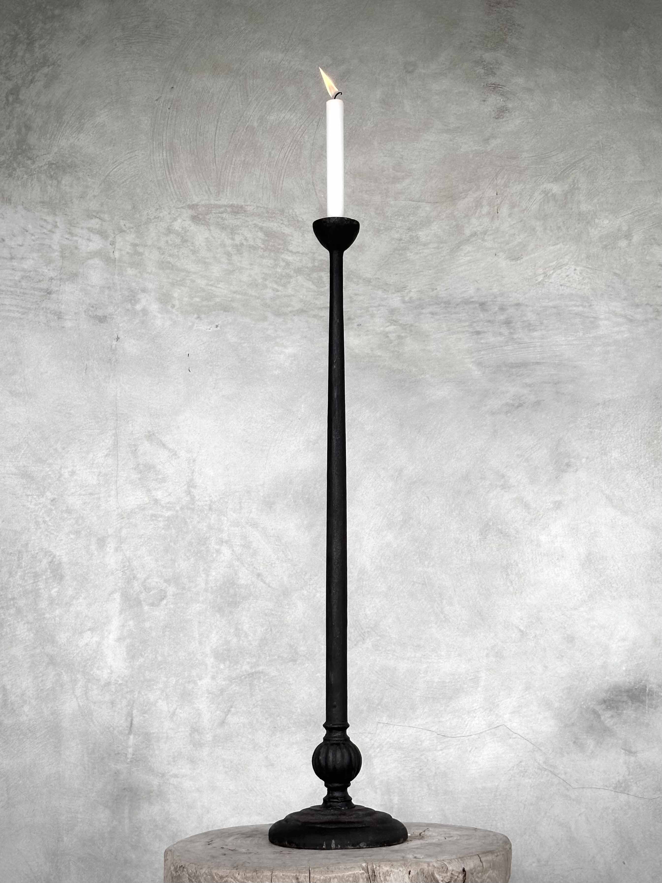 DEVIAN cast iron candle holder, antique