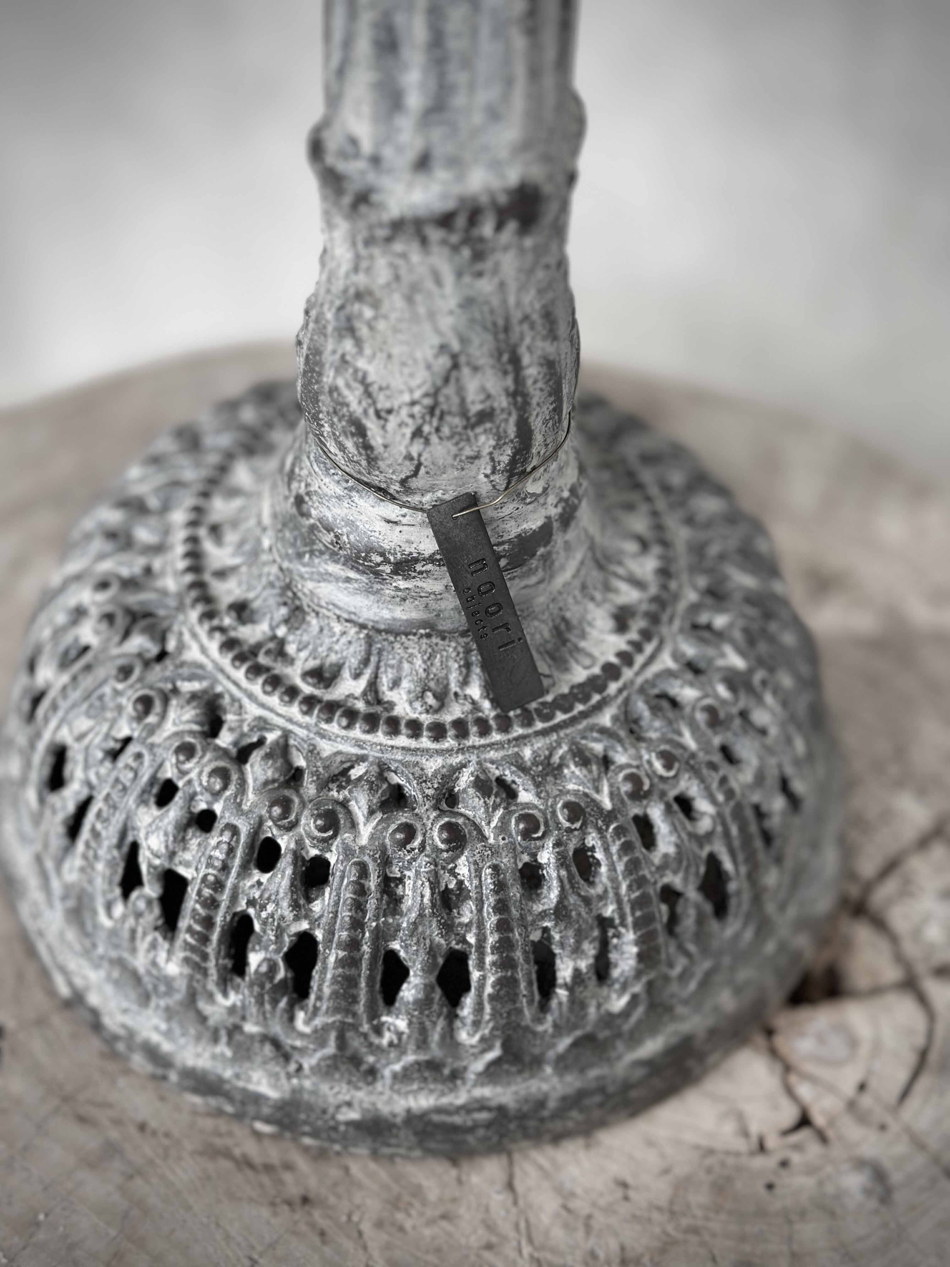 NOTRE DAME cast iron candle holder, rustic