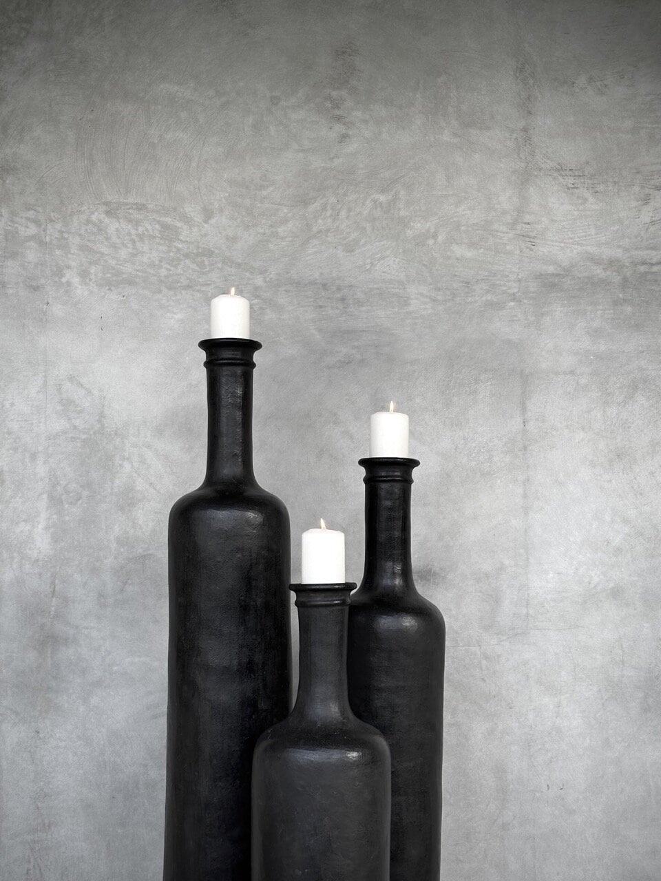 BOTOL large clay bottle, antique black