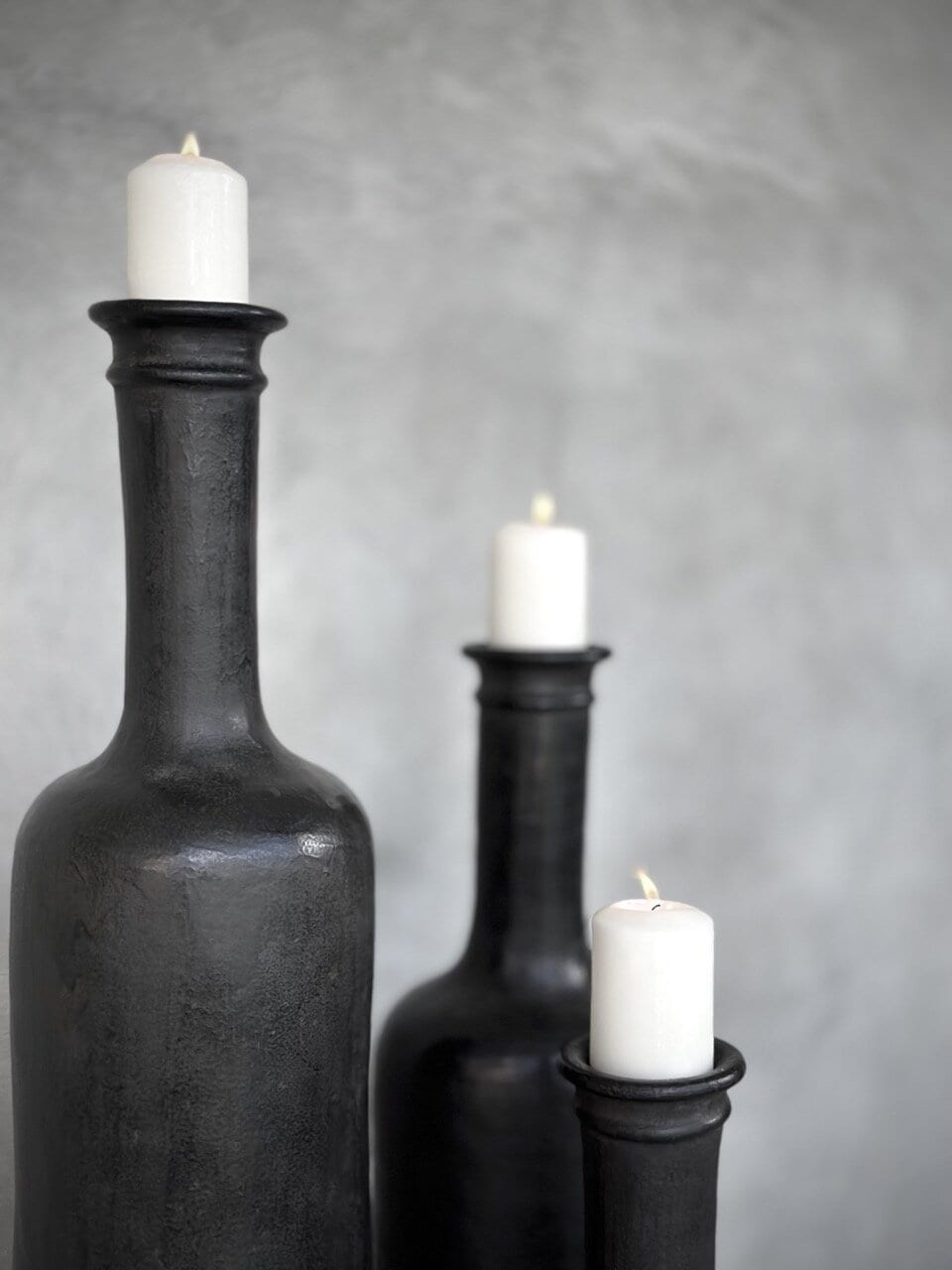 BOTOL small clay bottle, antique black