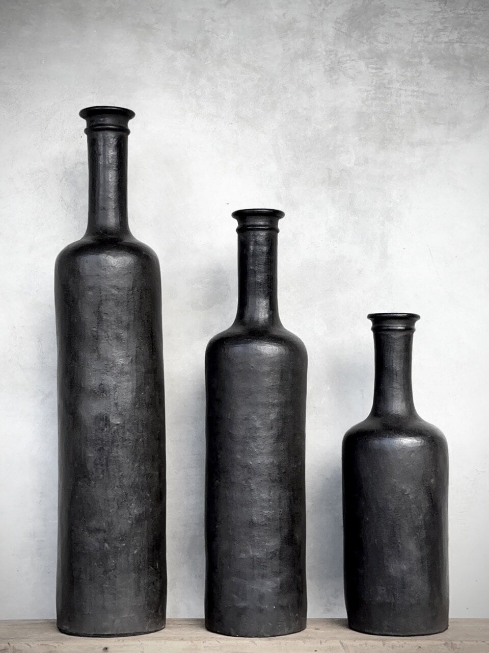 BOTOL small clay bottle, antique black