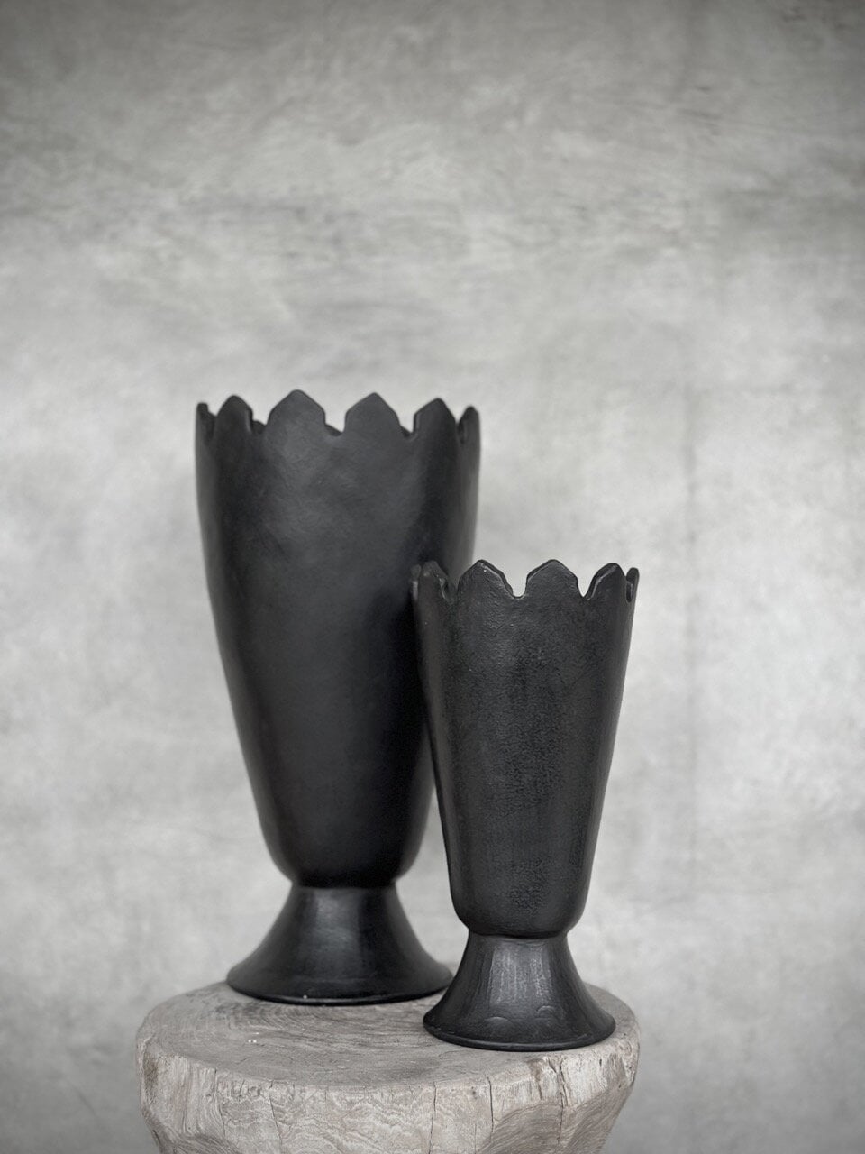 PIALA - L - vase large, black antique