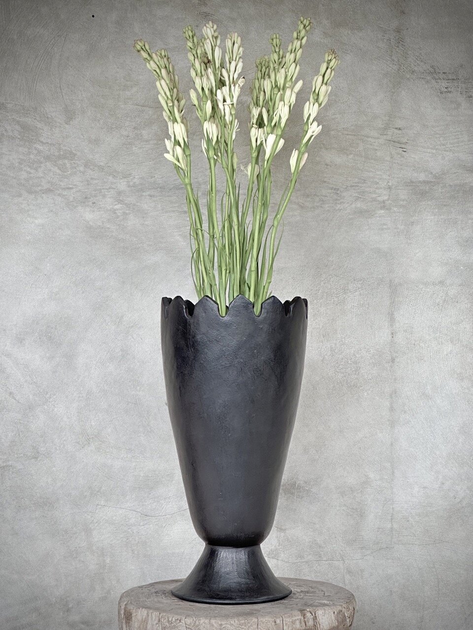 PIALA - L - vase large, black antique