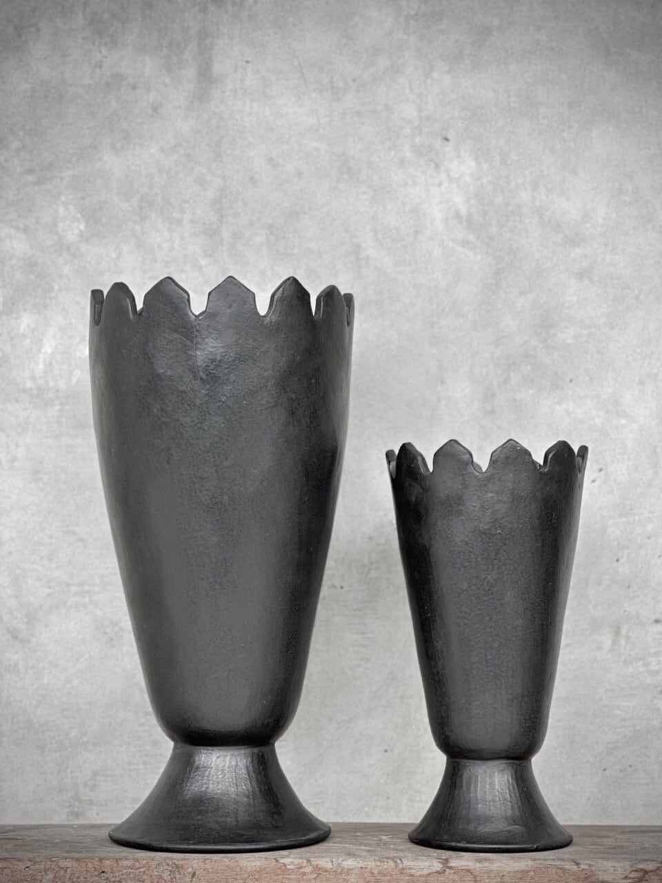 PIALA - L - vase large, black antique