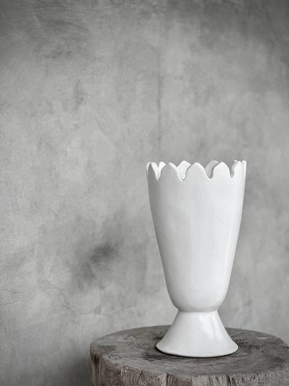 PIALA - S - vase small, white