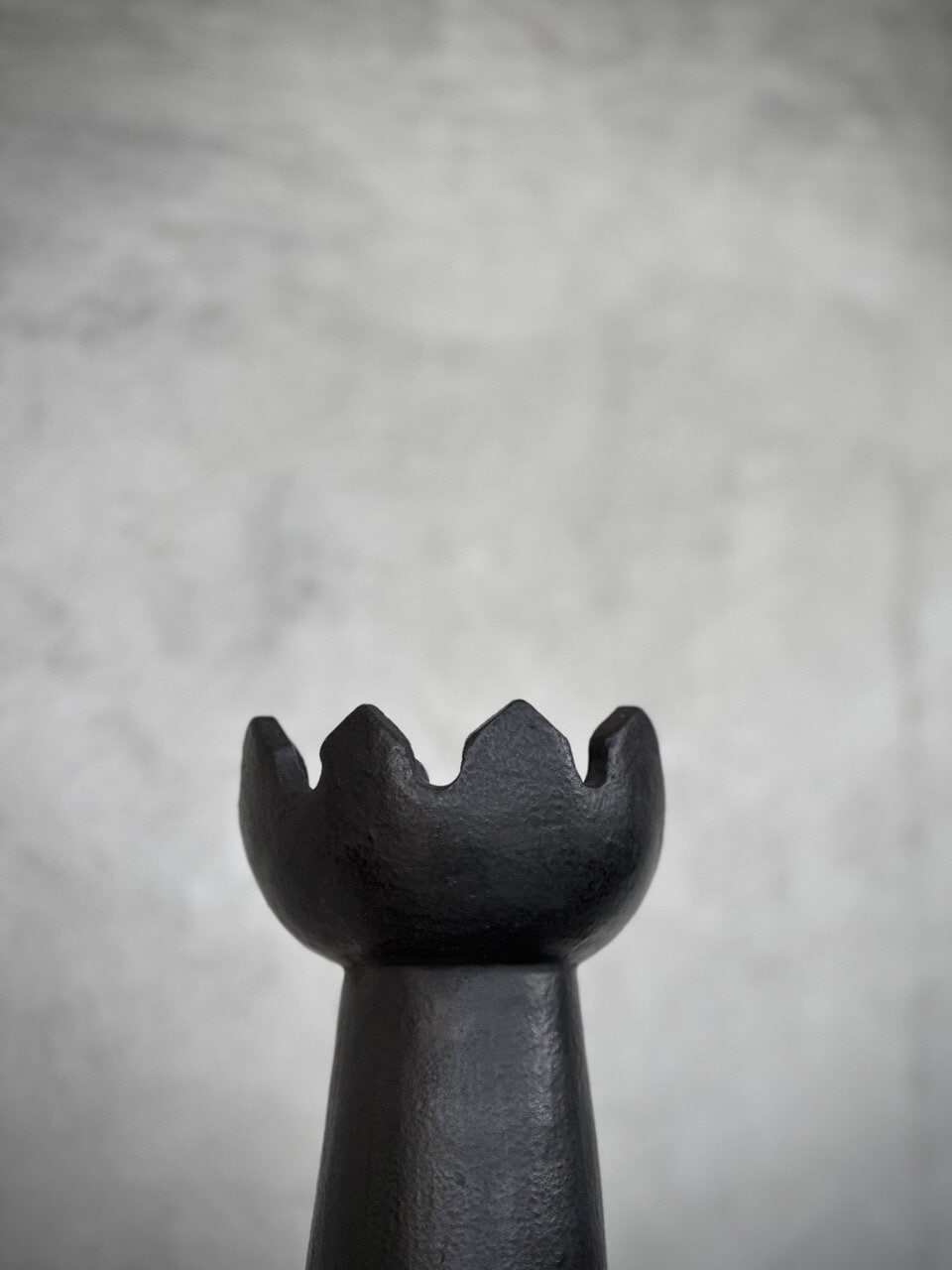 PIALA - L - large candle holder, black antique