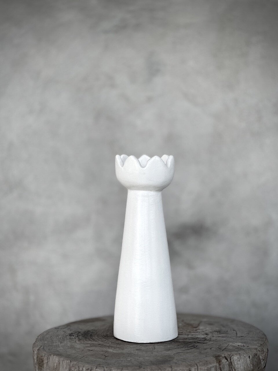 PIALA - S - small candle holder, white