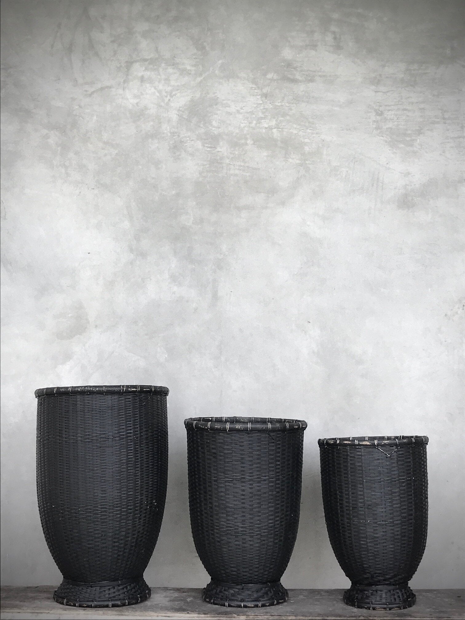 HALIMA, baskets set 3, black