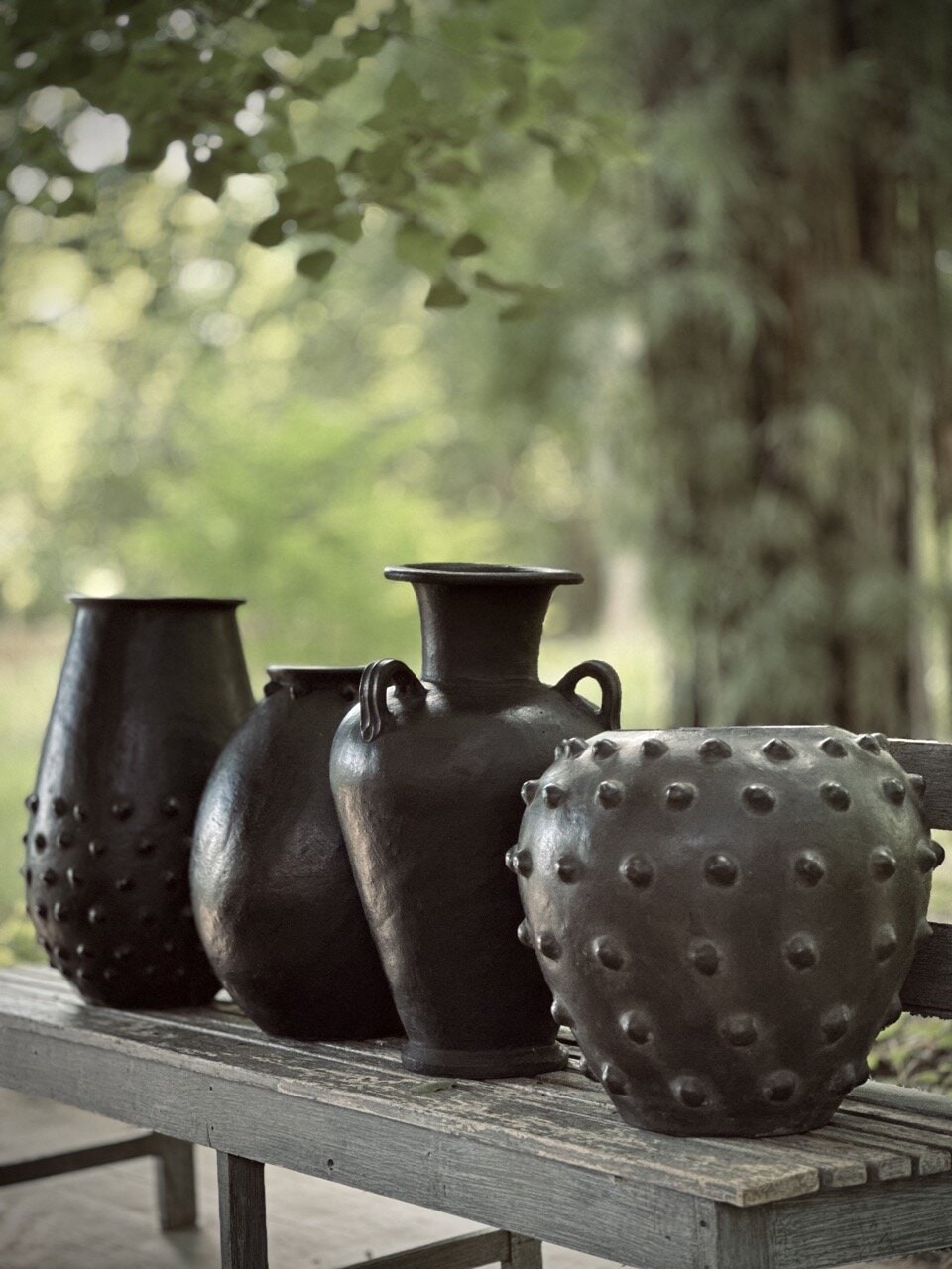 INDURI big pot with dots, antique black