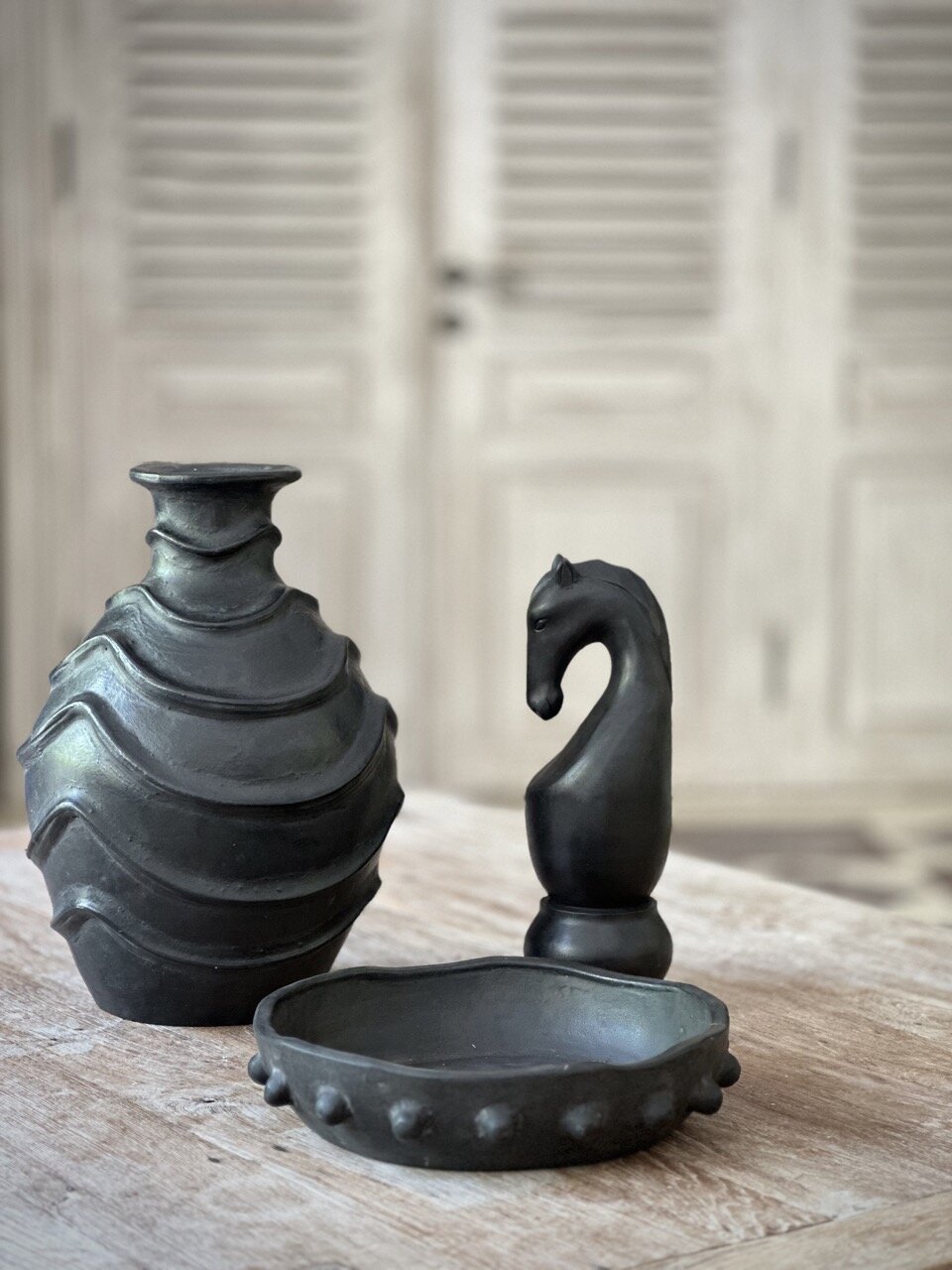 RIMBA vase, black antik