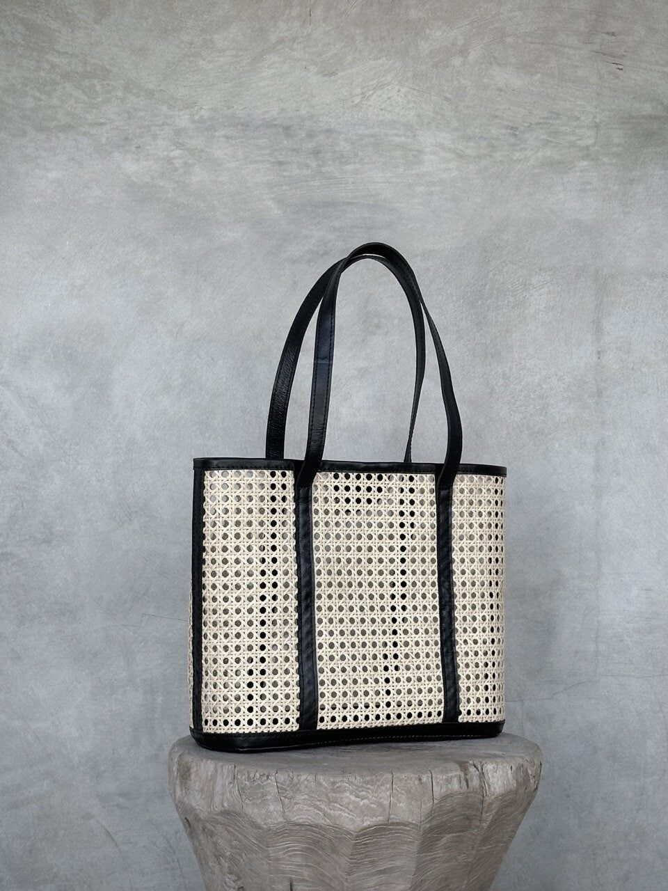 Black rattan bag online