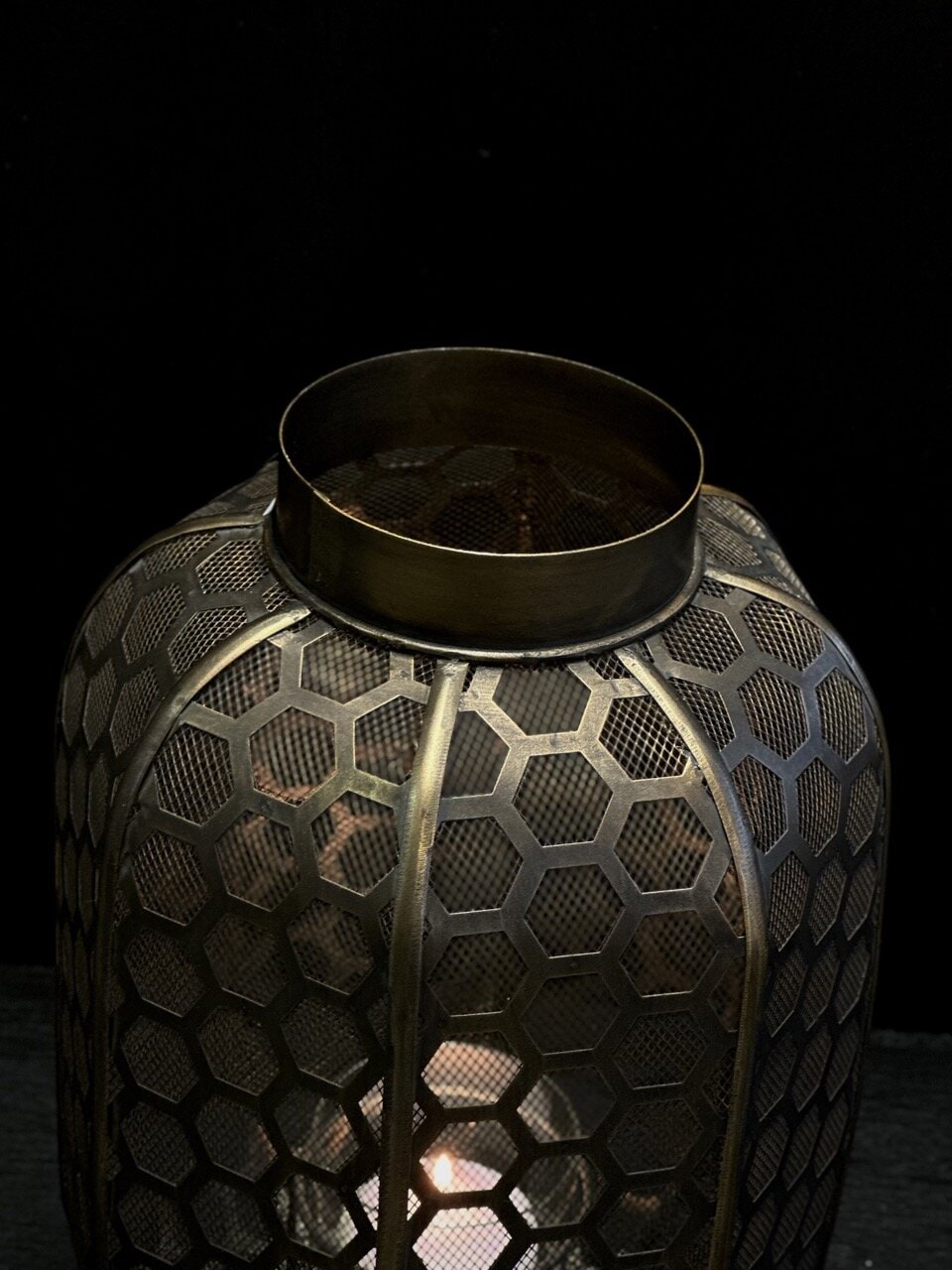 JING large lantern, antique brass - gold