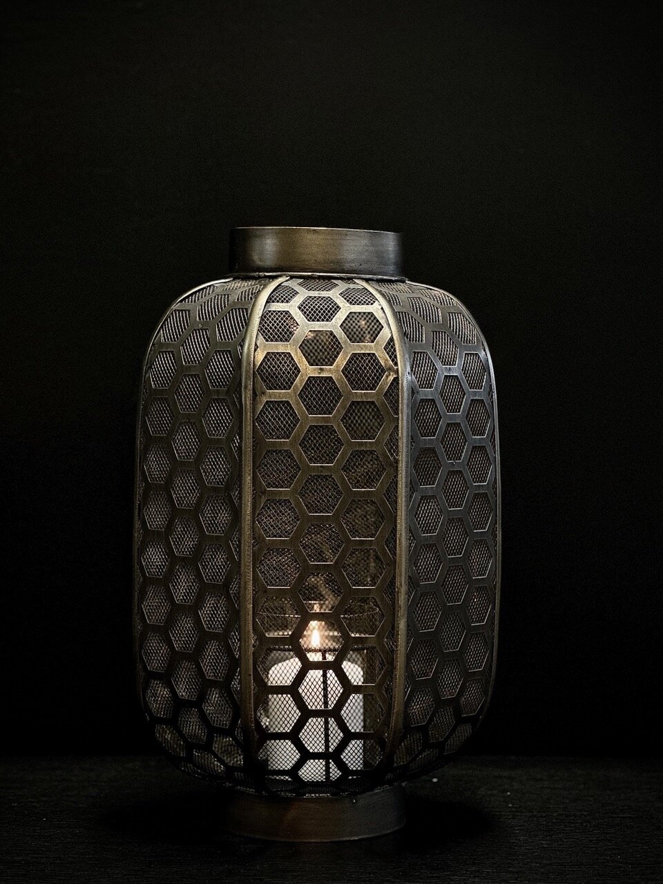 JING large lantern, antique brass - gold