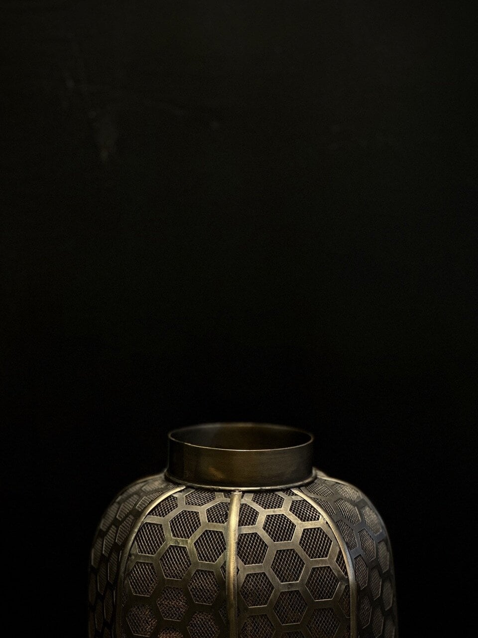 JING large lantern, antique brass - gold