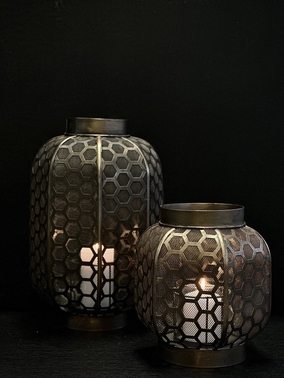 JING large lantern, antique brass - gold