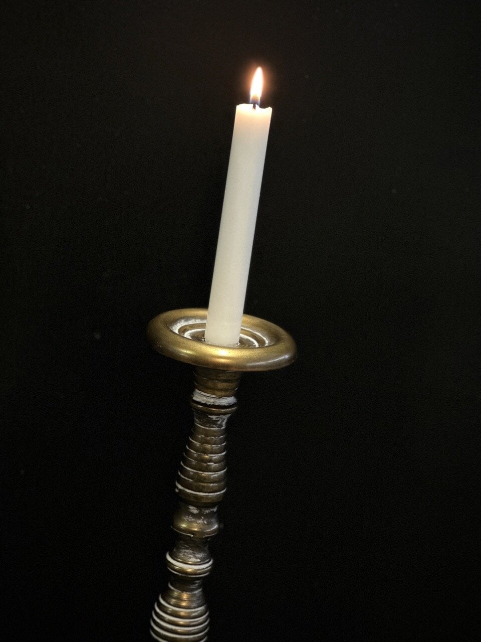 LOUISE candle holder, antique brass - gold