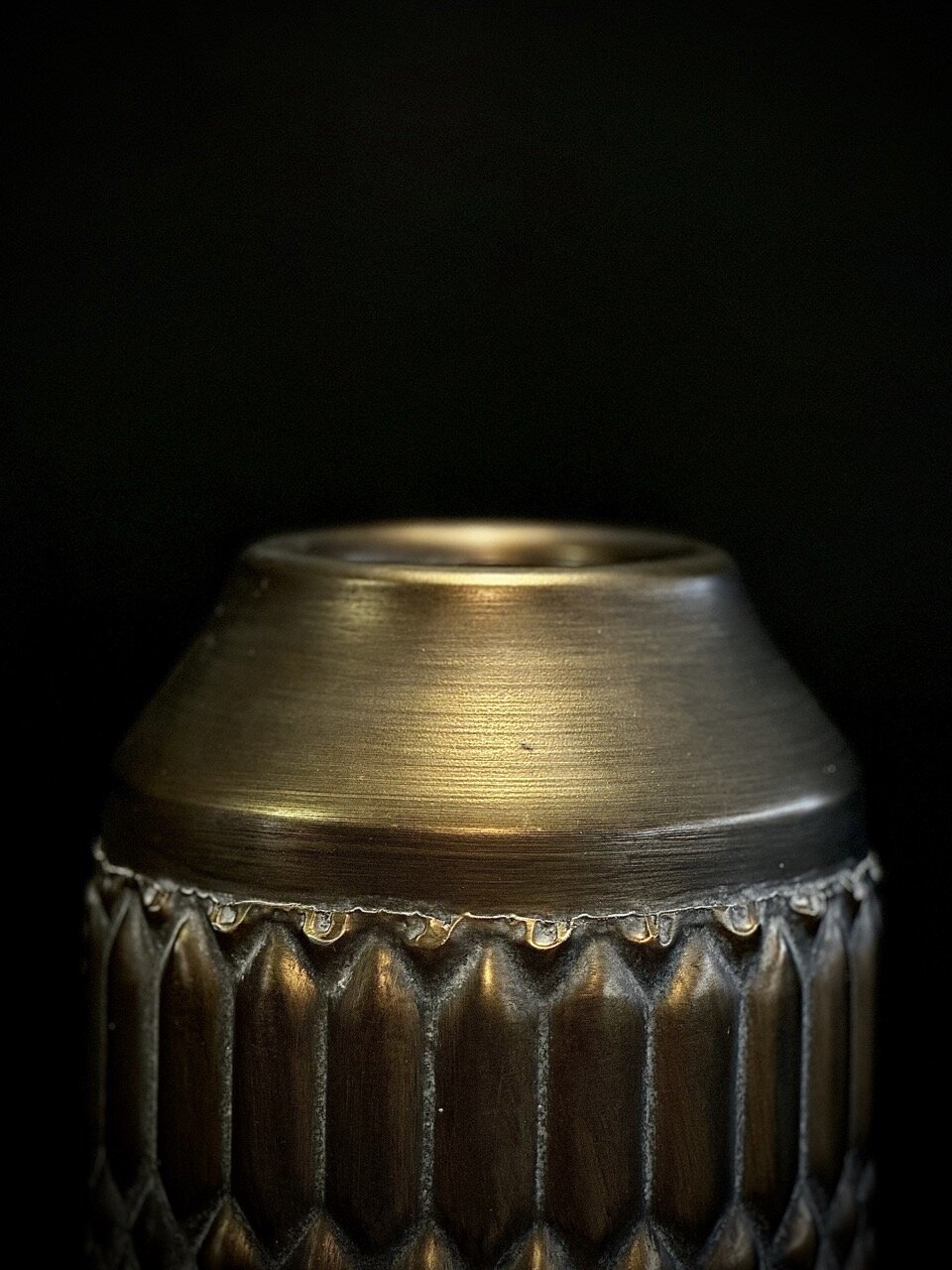 RIAD vase, antique brass - gold