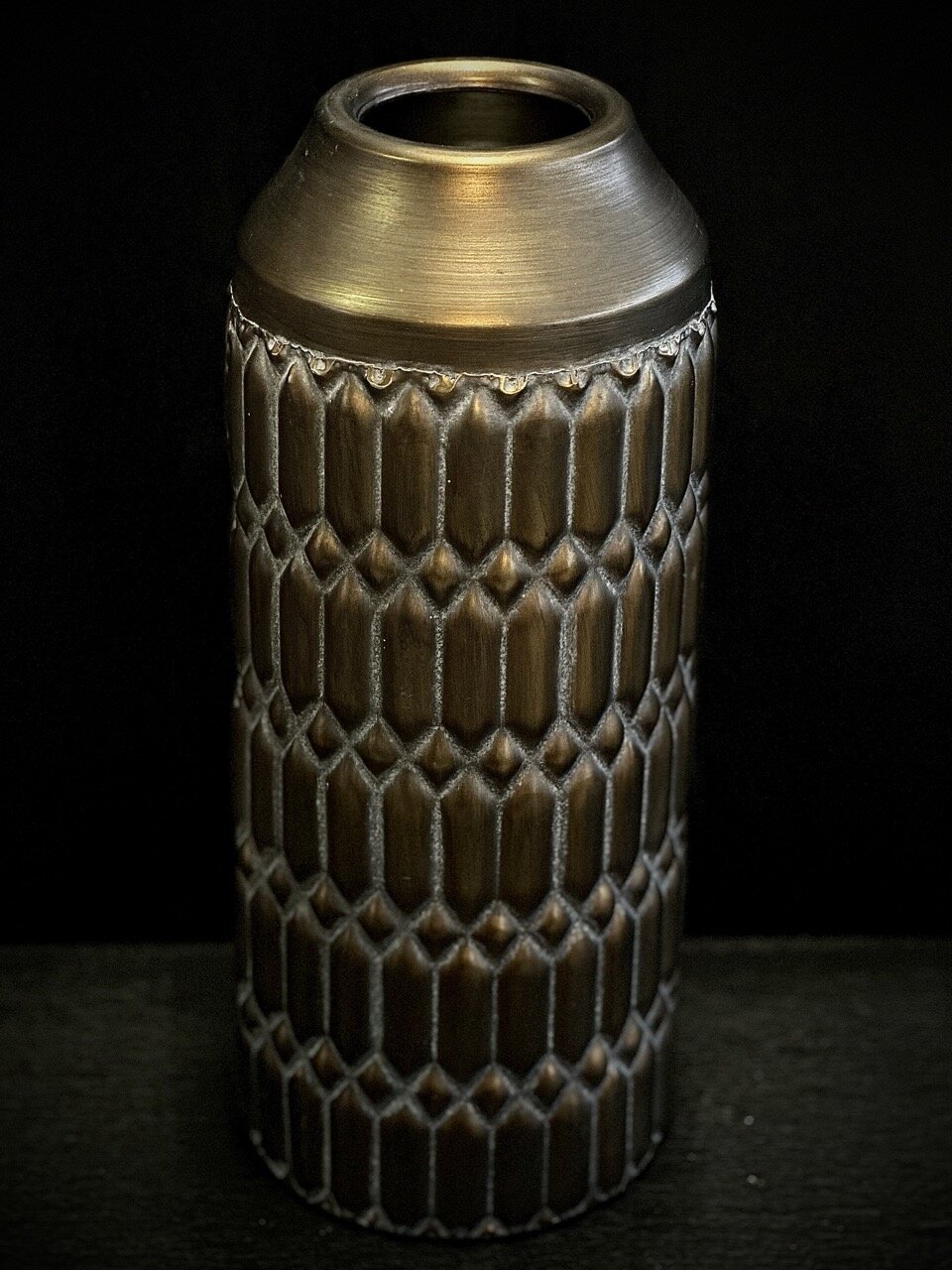 RIAD vase, antique brass - gold