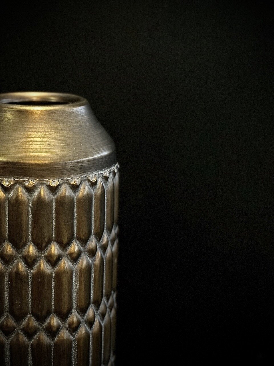 RIAD vase, antique brass - gold