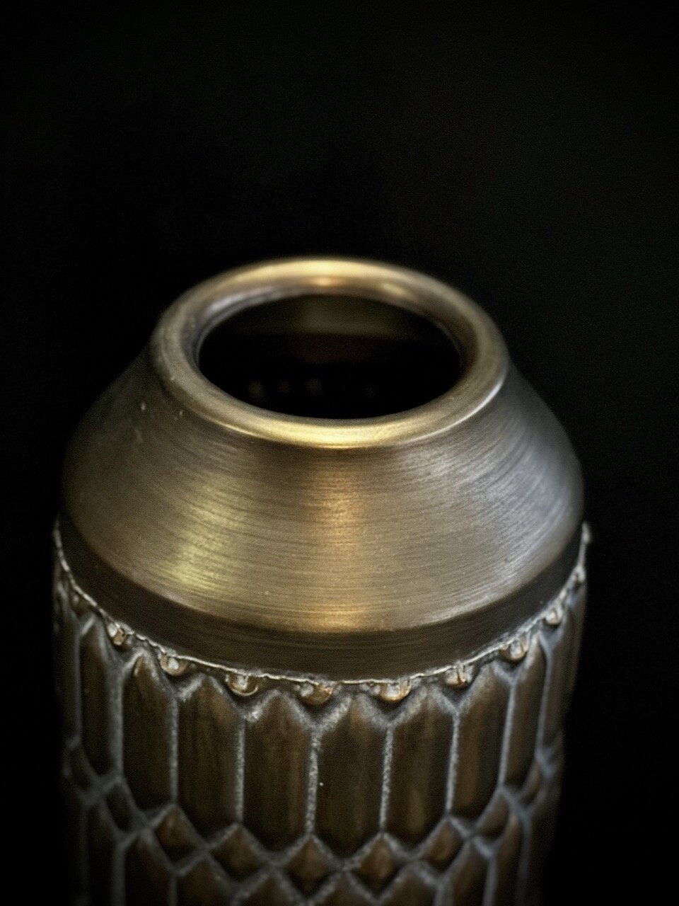 RIAD vase, antique brass - gold