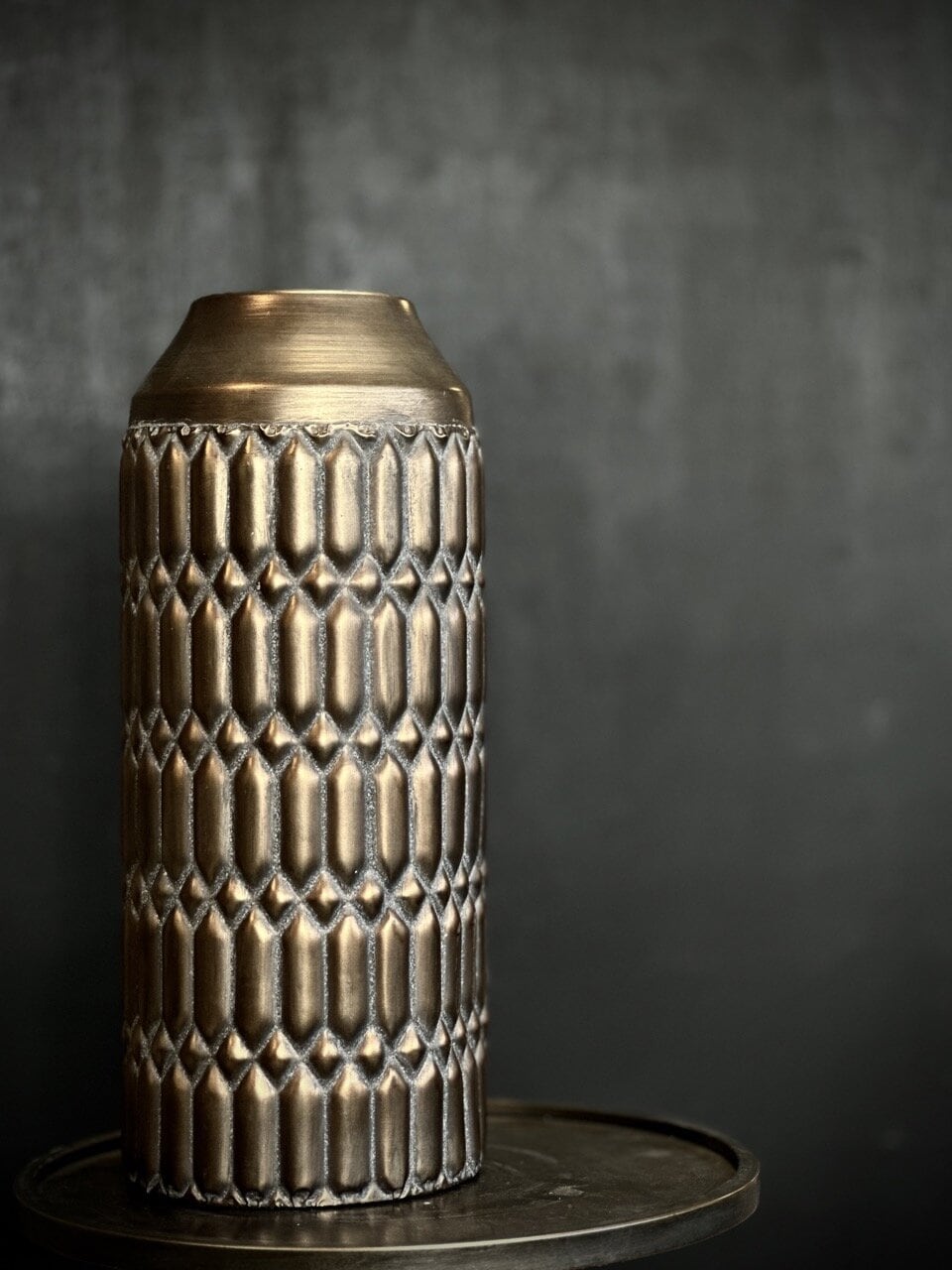 RIAD vase, antique brass - gold