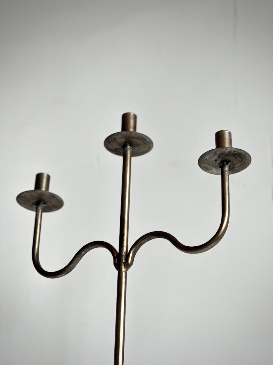 LONA floor candle holder 3 arms, vintage brass