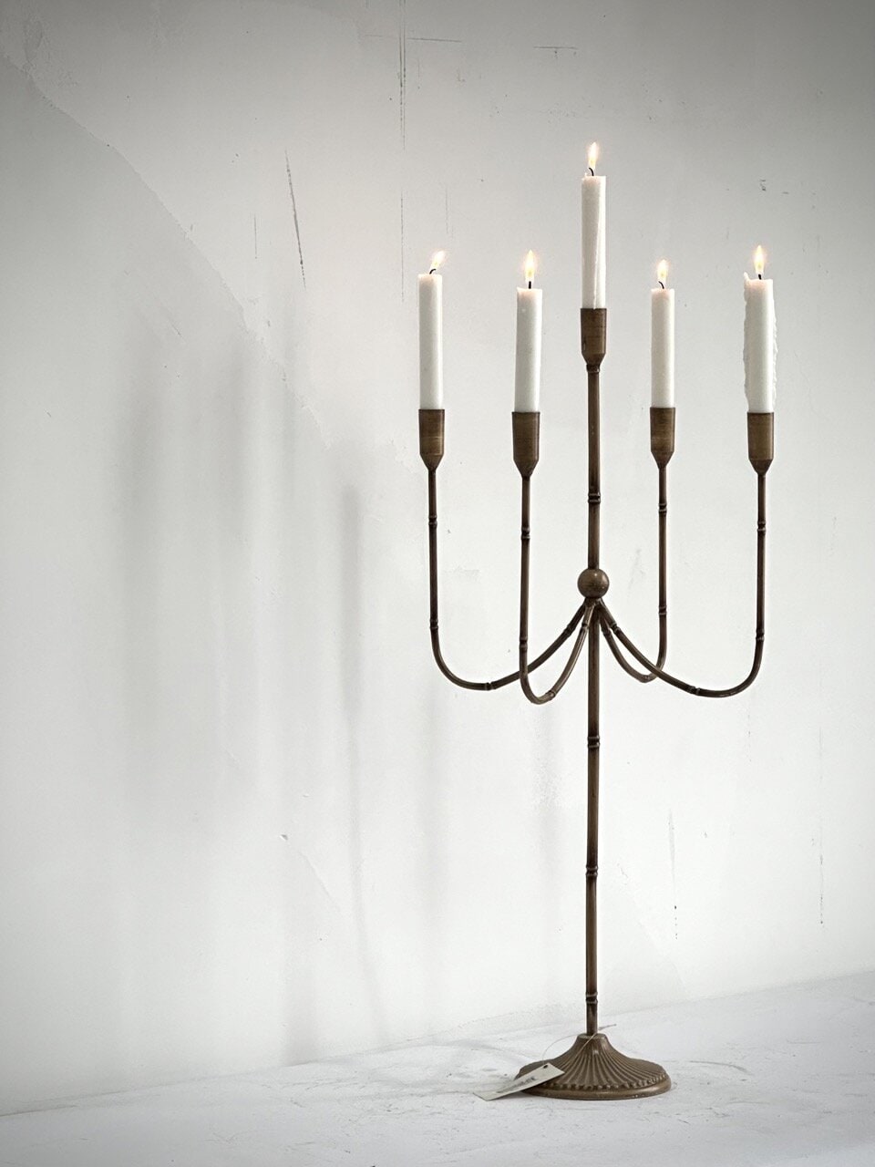 MALA table candelabra 5 arm, vintage light brown