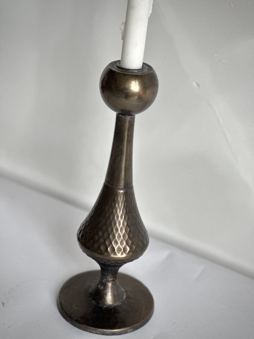 TARO - S - small table candle holder, antique brass