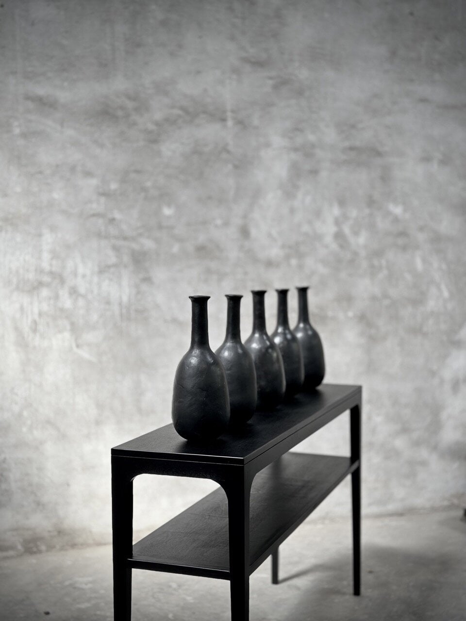 NORMA console table, black stain