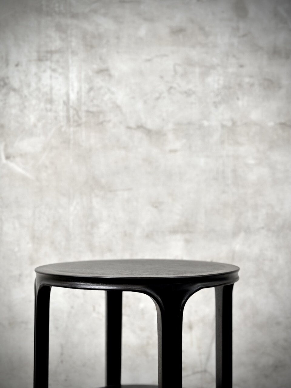 COX round small table, black stain