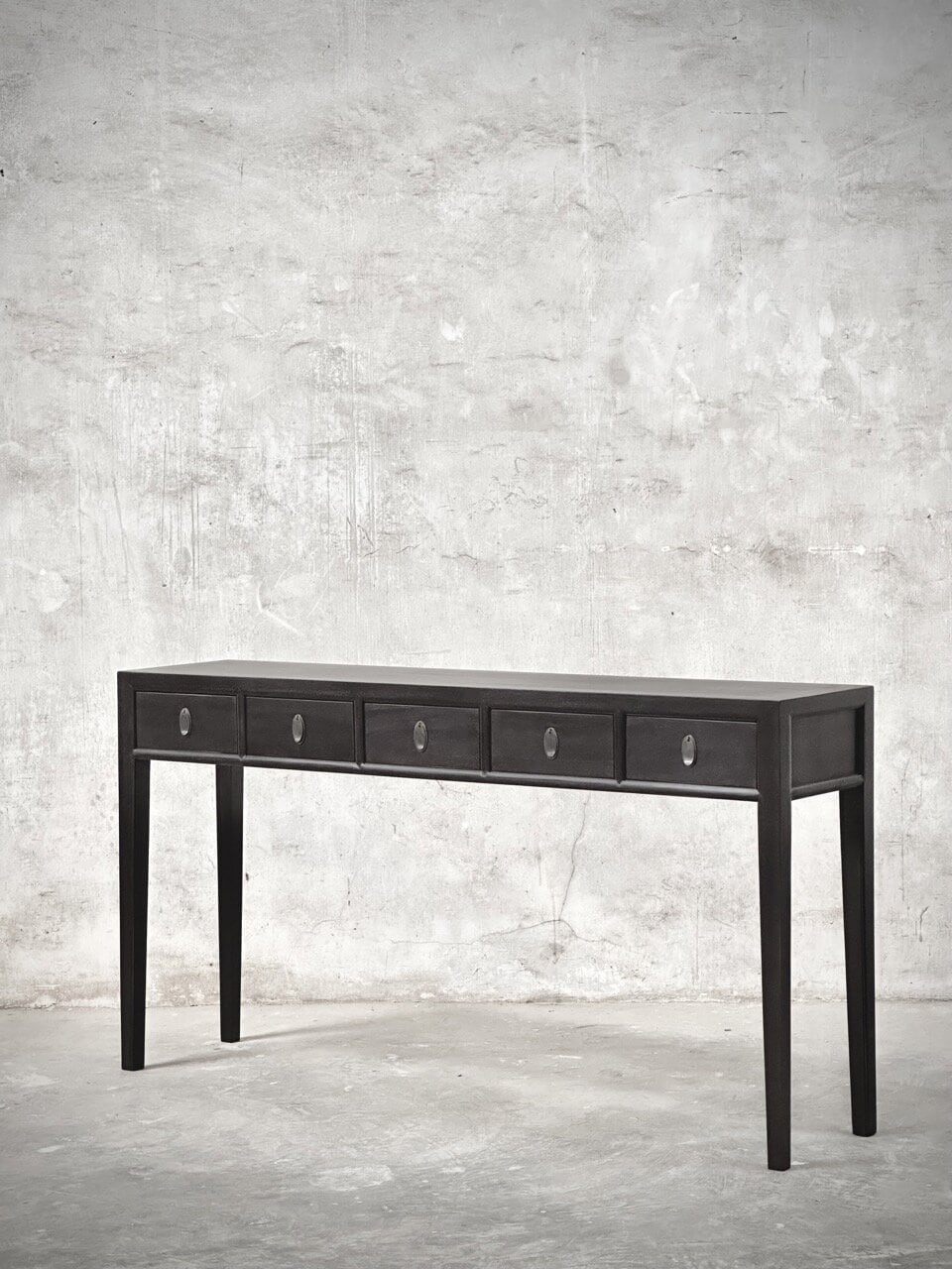 BONG console table large 5 drawer, china black