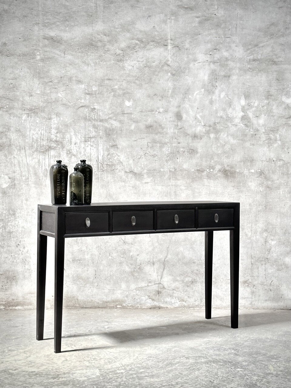 BONG console table medium 4 drawer, china black