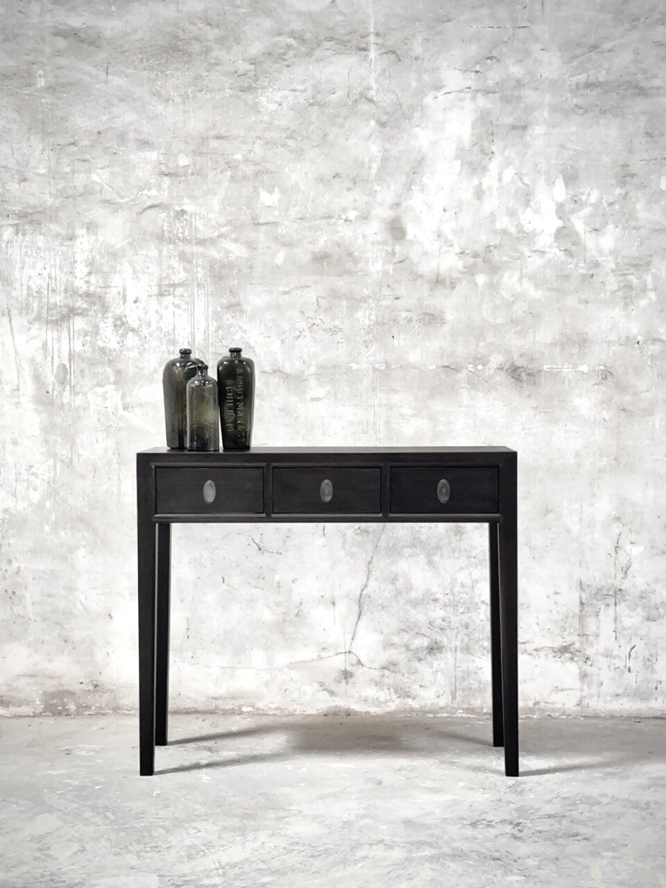 BONG console table small 3 drawers, china black