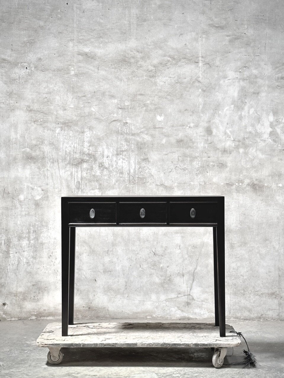 BONG console table small 3 drawers, china black