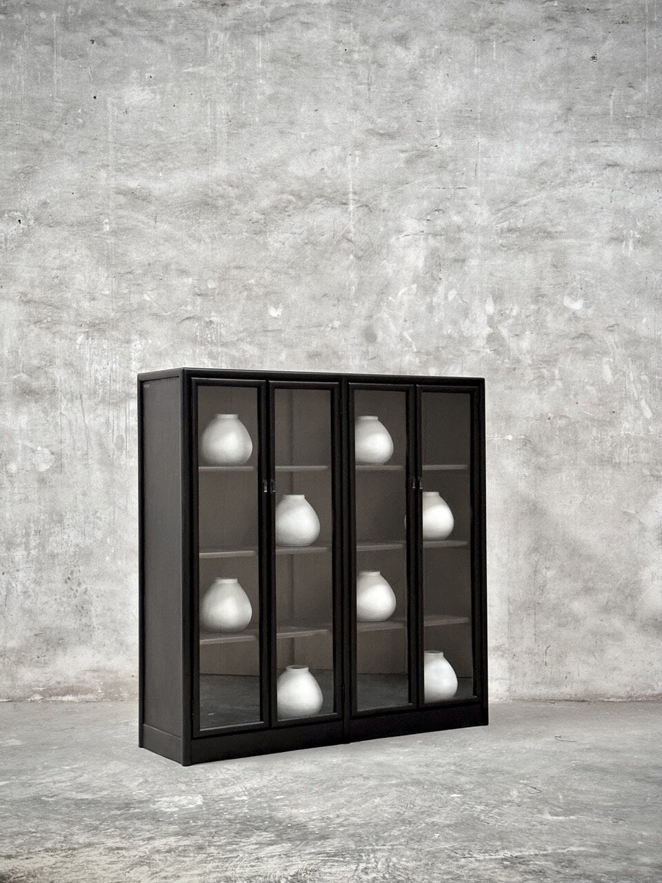 LING cabinet, china black & ash mindi, 4 doors