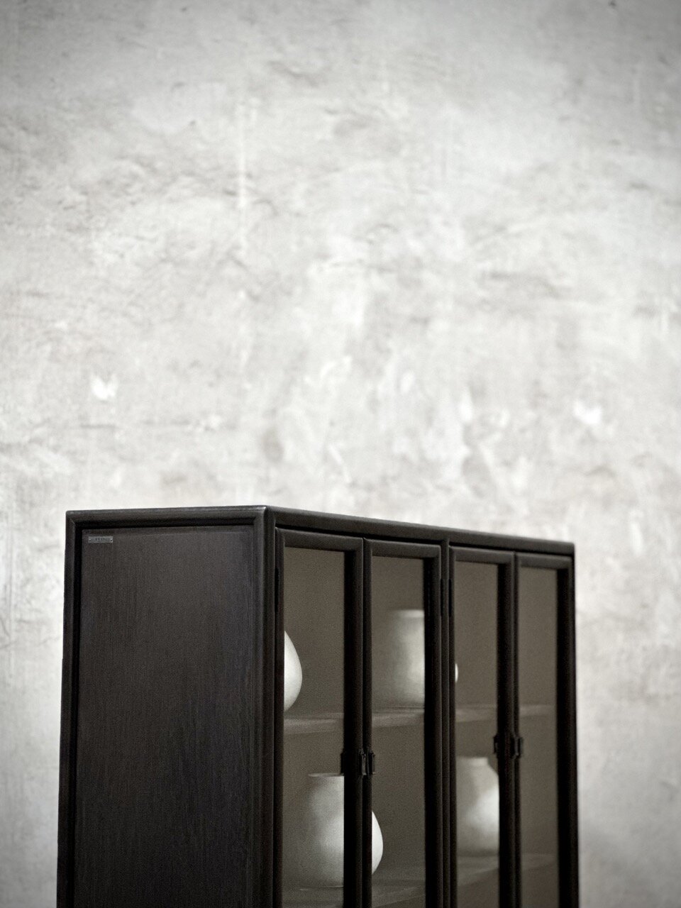 LING cabinet, china black & ash mindi, 4 doors