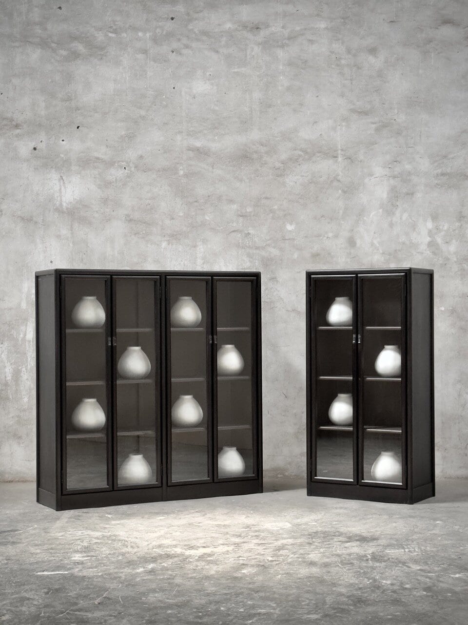 LING cabinet, china black & ash mindi, 4 doors