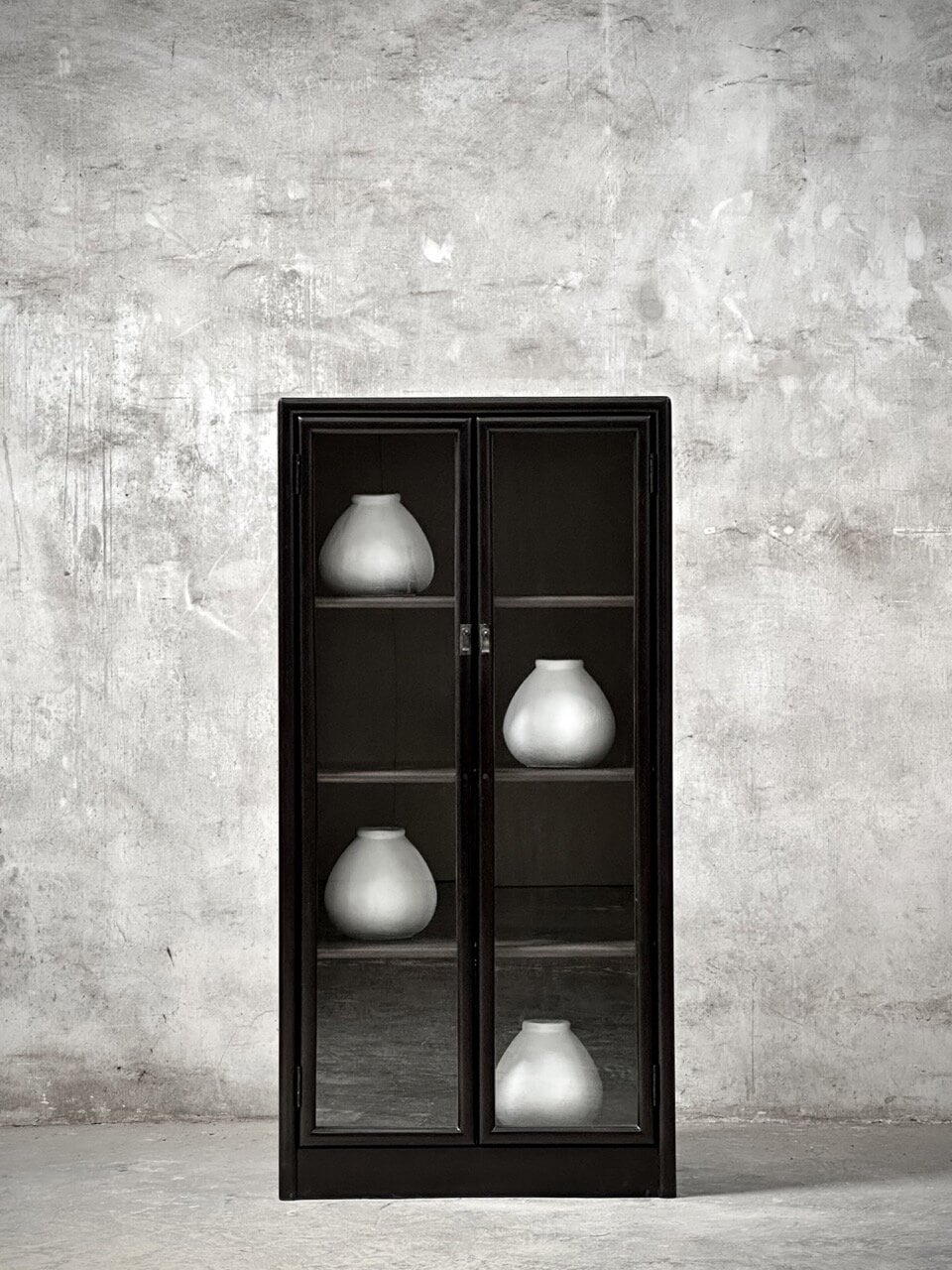 LING cabinet, china black & ash mindi, 2 doors