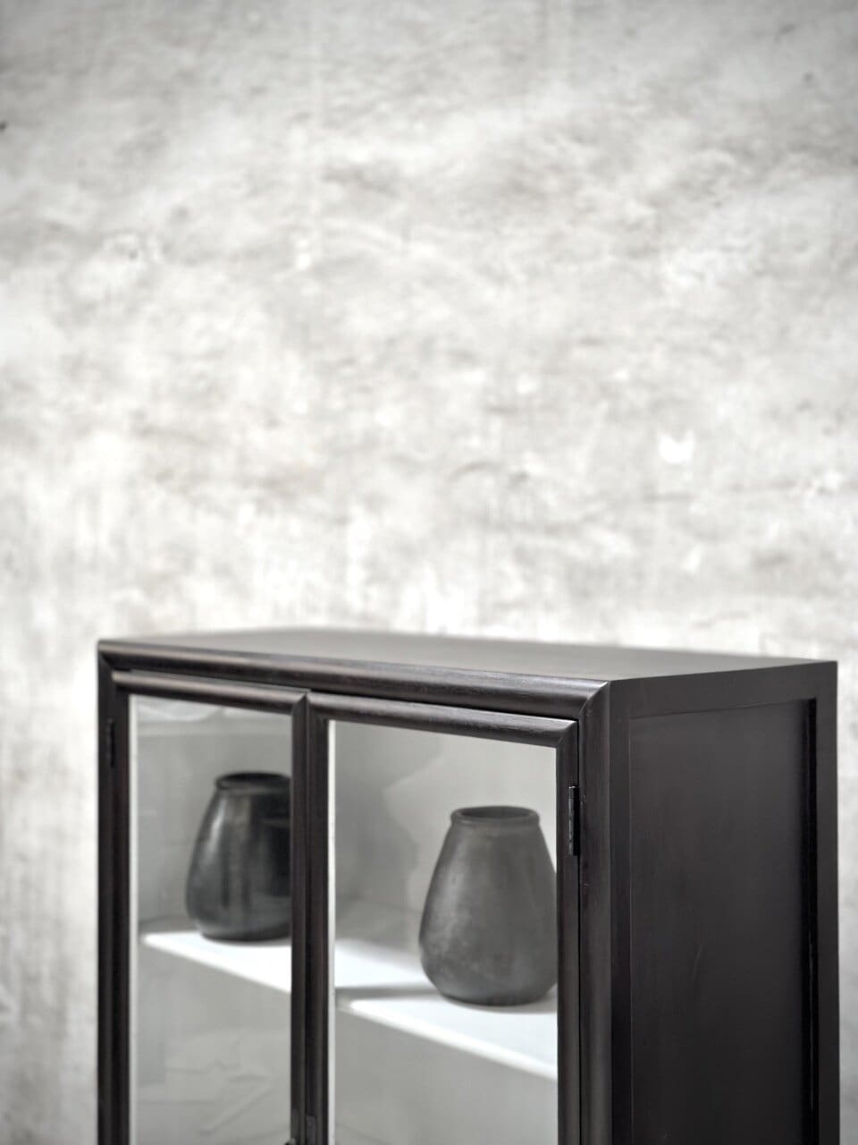 ZHANG small cabinet, china black & vintage white