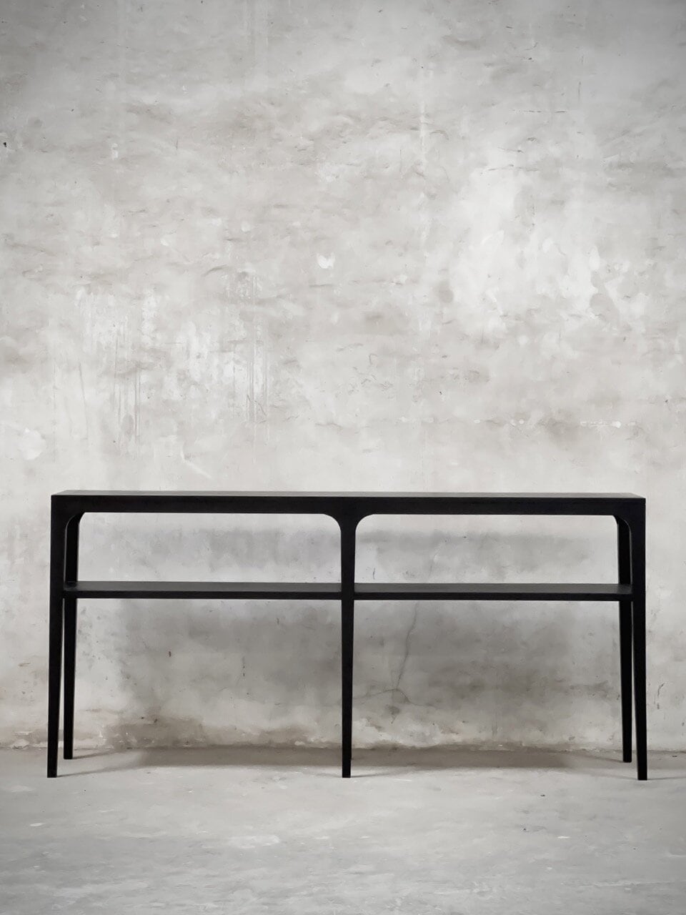 NORMA console table 6 legs, black stain