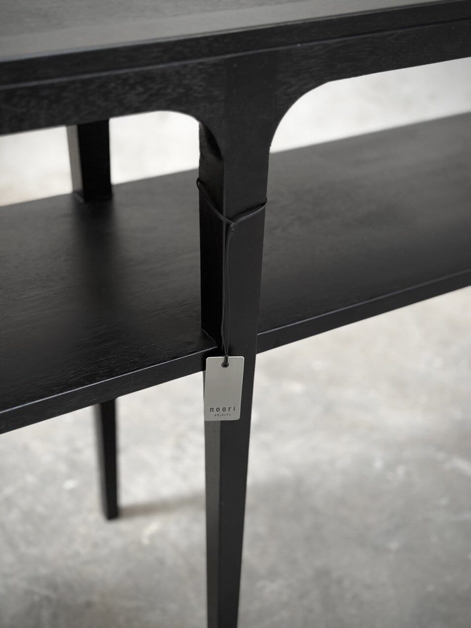 NORMA console table 6 legs, black stain