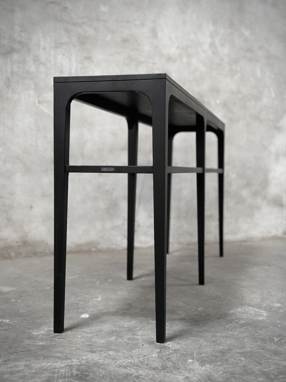 NORMA console table 6 legs, black stain