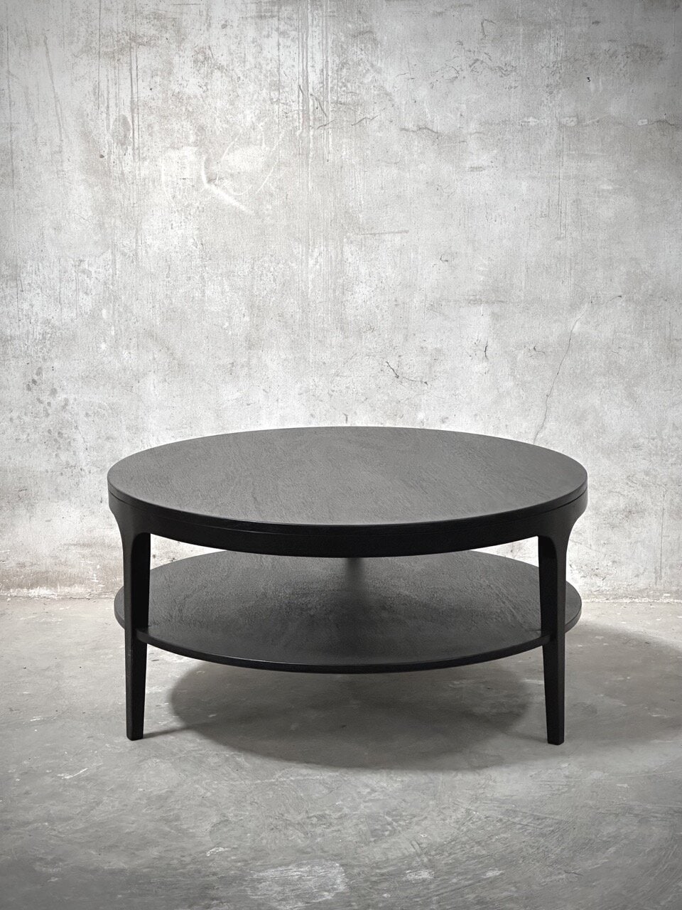 NORMA round coffee table large, black stain