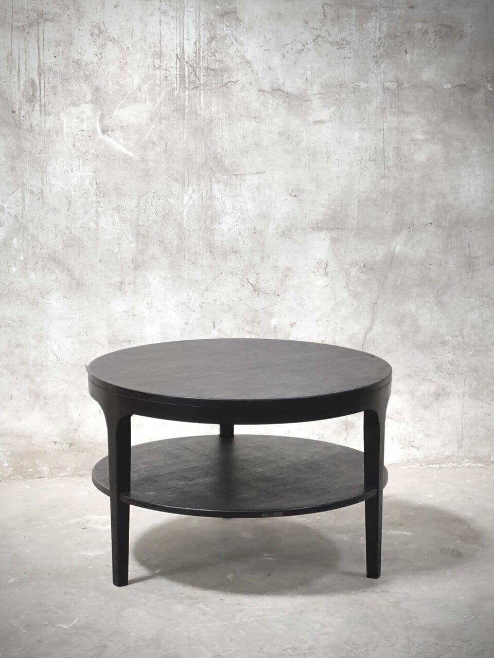 NORMA round coffee table small, black stain