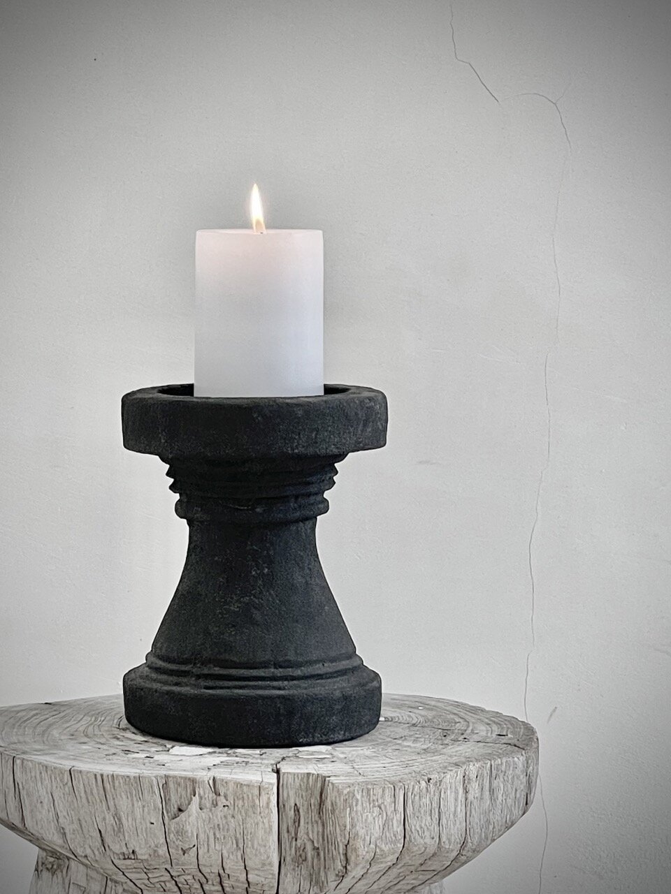 RITZ candle holder, black antique